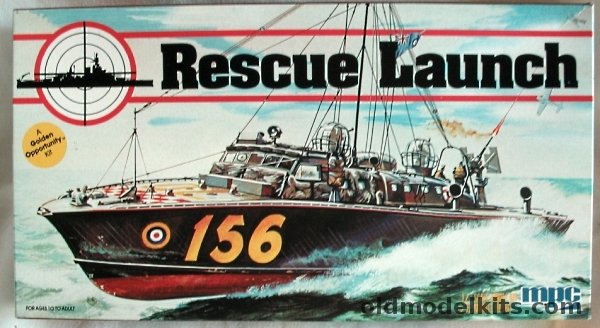 MPC 1/72 RAF Rescue Launch - 63 Ft British Power Boat Type 2 Whaleback - (ex Airfix), 1-5202 plastic model kit